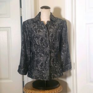 Maggy London black and gray jacket size 10